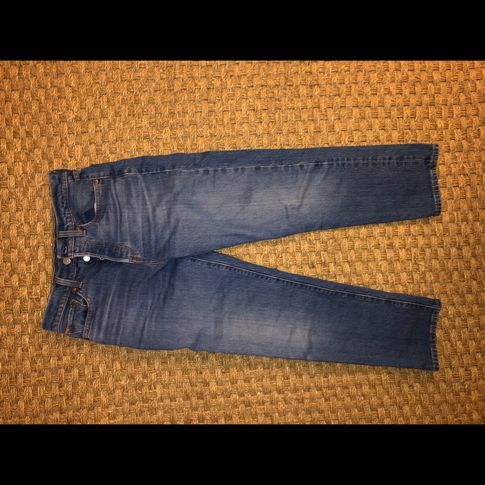 Levi blue jeans.